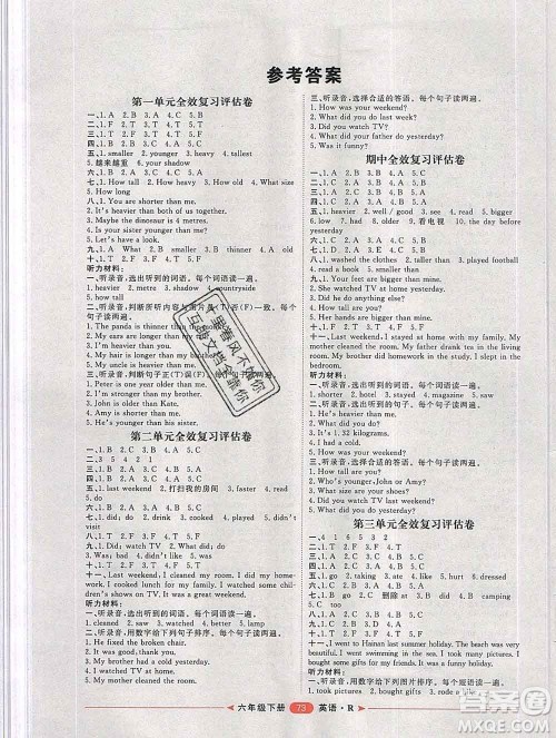 中国原子能出版社2020春季阳光计划第二步六年级英语下册人教版答案 中国原子能出版社2020春季阳光计划第二步六年级英语下册人教版答案