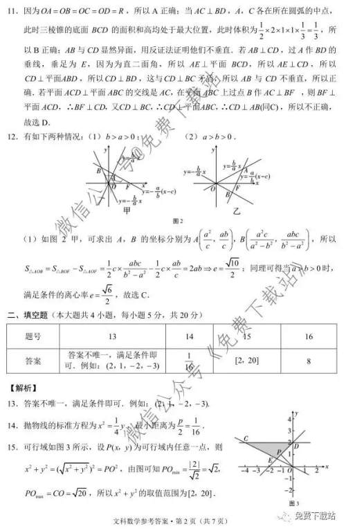 云南师大附中2020届高三第五次月考文科数学试题及答案