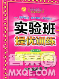 春雨教育2020春实验班提优训练六年级英语下册译林版江苏专用答案