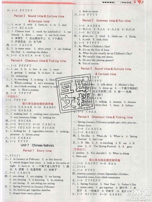 春雨教育2020春实验班提优训练五年级英语下册译林版江苏专用答案 春雨教育2020春实验班提优训练五年级英语下册译林版江苏专用答案