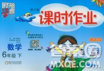 宁夏人民教育出版社2020春经纶学典课时作业六年级数学下册江苏版答案