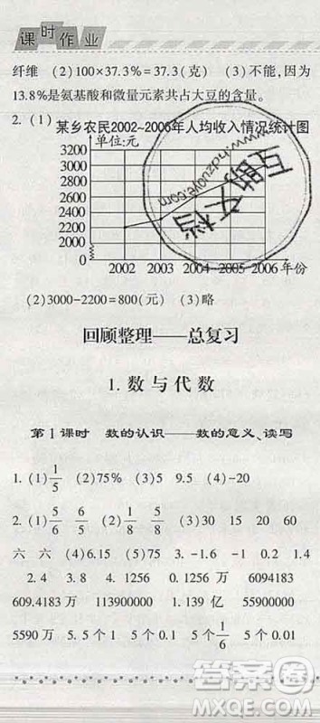 宁夏人民教育出版社2020春经纶学典课时作业六年级数学下册青岛版答案 宁夏人民教育出版社2020春经纶学典课时作业六年级数学下册青岛版答案