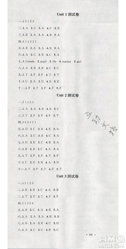 广东经济出版社2020年春名校课堂三年级英语下册人教PEP版答案 广东经济出版社2020年春名校课堂三年级英语下册人教PEP版答案