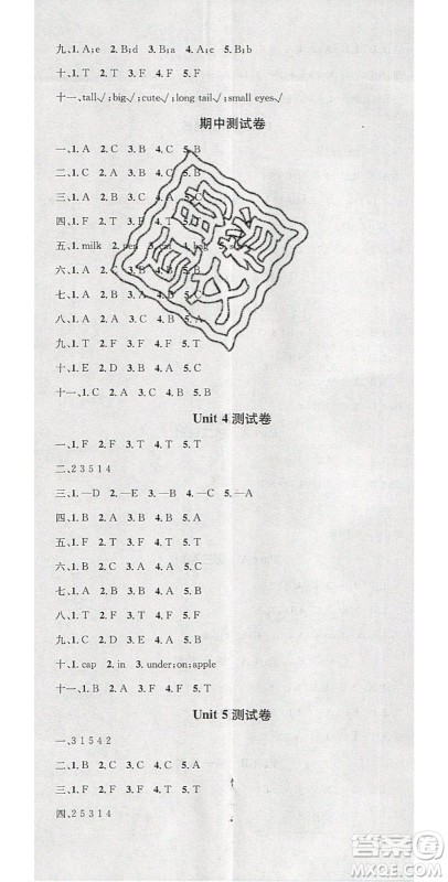 广东经济出版社2020年春名校课堂三年级英语下册人教PEP版答案 广东经济出版社2020年春名校课堂三年级英语下册人教PEP版答案