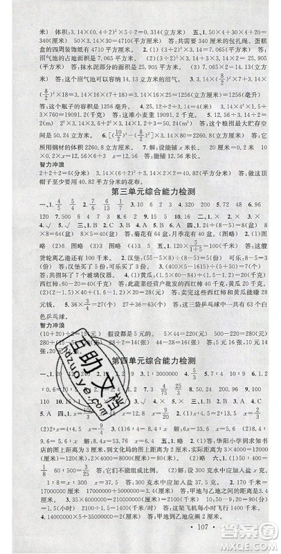 广东经济出版社2020年春名校课堂六年级数学下册苏教版答案