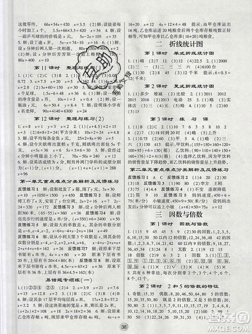 经纶学典2020春棒棒堂同步练习加单元测评五年级数学下册江苏版答案 经纶学典2020春棒棒堂同步练习加单元测评五年级数学下册江苏版答案