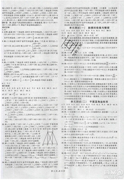 新世纪出版社2020年春名校课堂八年级数学下册冀教版河北专版答案