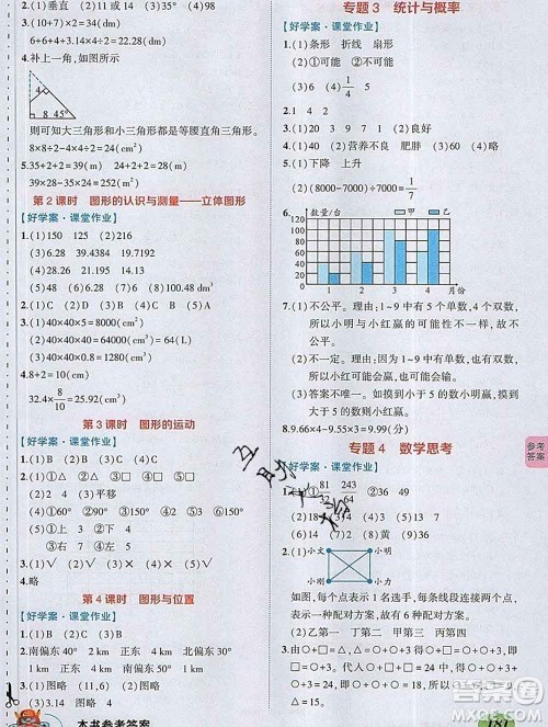 2020春黄冈状元成才路状元大课堂六年级数学下册人教版答案