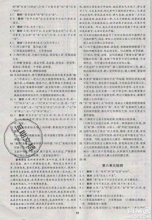 志鸿优化系列丛书2020初中同步学考优化设计八年级语文下册人教版答案 志鸿优化系列丛书2020初中同步学考优化设计八年级语文下册人教版答案