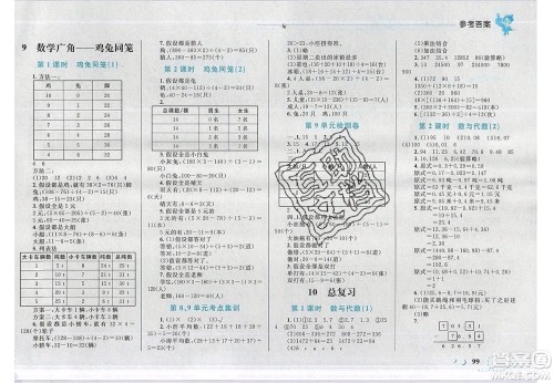 2020春小学学考优化设计小超人作业本数学四年级下册人教版答案 2020春小学学考优化设计小超人作业本数学四年级下册人教版答案