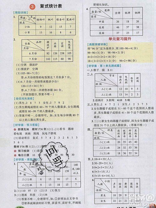 2020春黄冈状元成才路状元大课堂三年级数学下册人教版答案