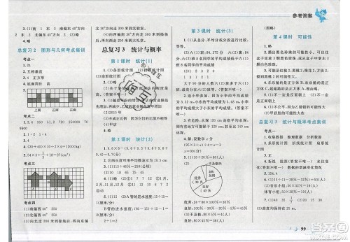 2020春小学学考优化设计小超人作业本数学六年级下册北师大版答案