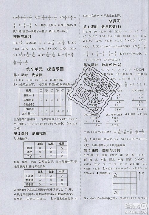 吉林人民出版社2020全科王同步课时练习三年级数学下册冀教版答案 吉林人民出版社2020全科王同步课时练习三年级数学下册冀教版答案
