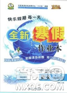 延边人民出版社2020优秀生快乐假期每一天全新寒假作业本九年级语文中考复习版部编版答案