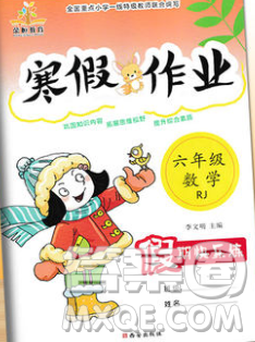 荣恒教育2020春寒假作业假期快乐练六年级数学人教版答案