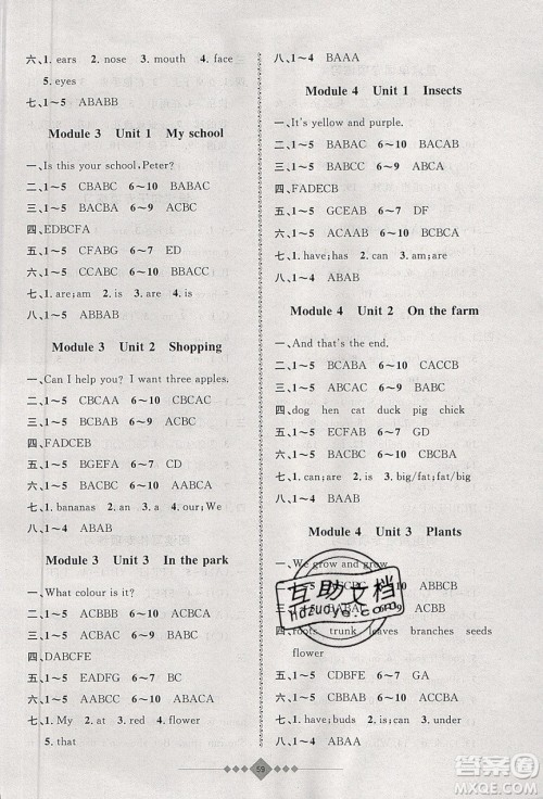 安徽人民出版社2020年赢在寒假3年级英语参考答案 安徽人民出版社2020年赢在寒假3年级英语参考答案
