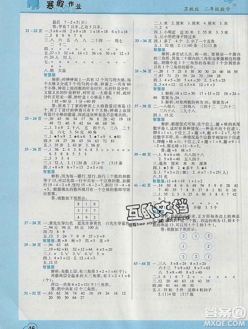 2020年豫新锐图书假期园地寒假作业二年级数学苏教版答案 2020年豫新锐图书假期园地寒假作业二年级数学苏教版答案