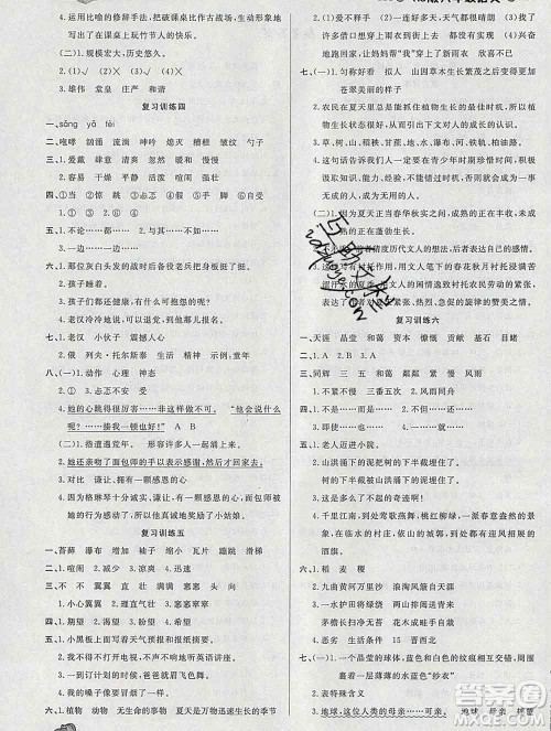 2020年品至教育假期复习计划寒假衔接六年级语文人教版答案