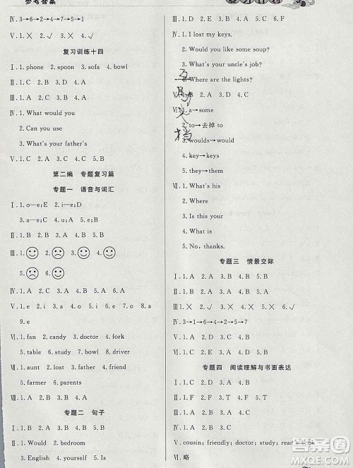 2020年品至教育假期复习计划寒假衔接四年级英语人教版答案 2020年品至教育假期复习计划寒假衔接四年级英语人教版答案