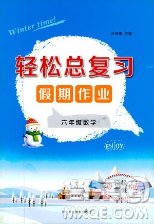 2020轻松总复习假期作业轻松寒假六年级数学答案