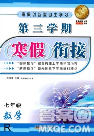 爱博教育2020年第三学期寒假衔接七年级数学R人教版参考答案