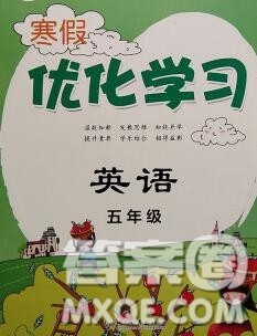 中国和平出版社2020年蓝天教育寒假优化学习五年级英语答案