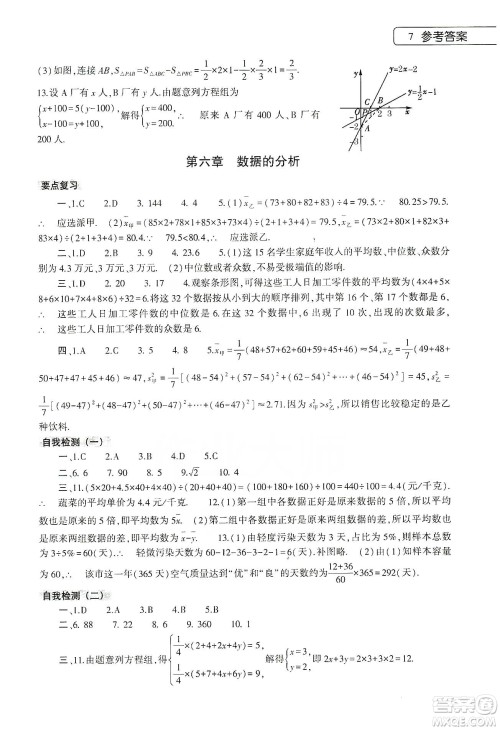 大象出版社2020数学寒假作业本八年级北师大版答案