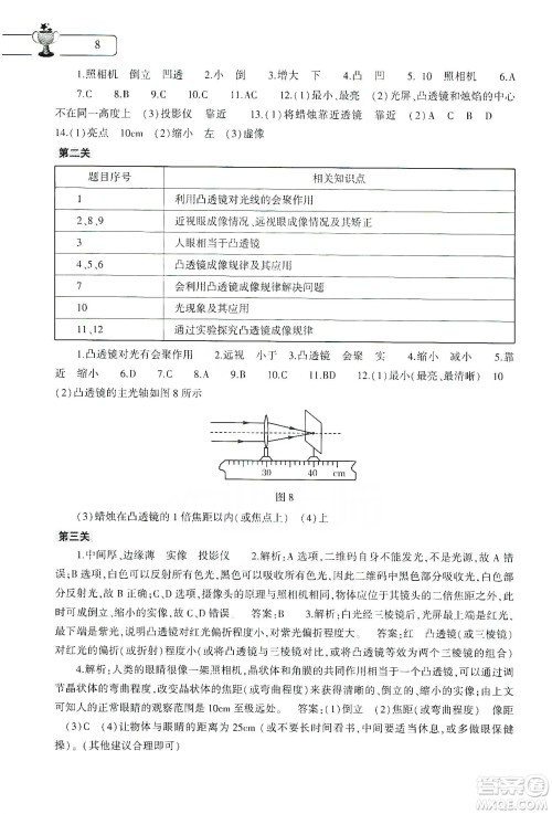 大象出版社2020物理寒假作业本八年级通用版答案 大象出版社2020物理寒假作业本八年级通用版答案