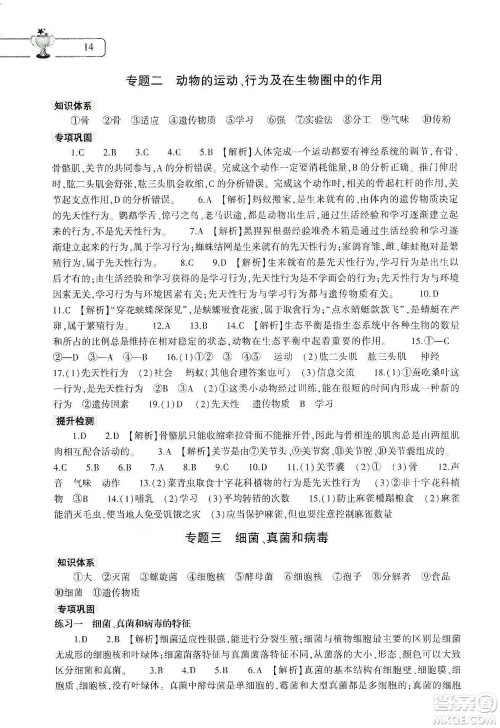 大象出版社2020寒假作业本八年级数学地理生物学合订本答案 大象出版社2020寒假作业本八年级数学地理生物学合订本答案