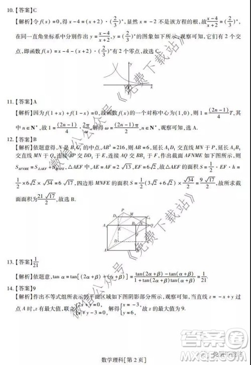 深圳2020届高三年级第二次教学质量检测理科数学试题及答案 深圳2020届高三年级第二次教学质量检测理科数学试题及答案