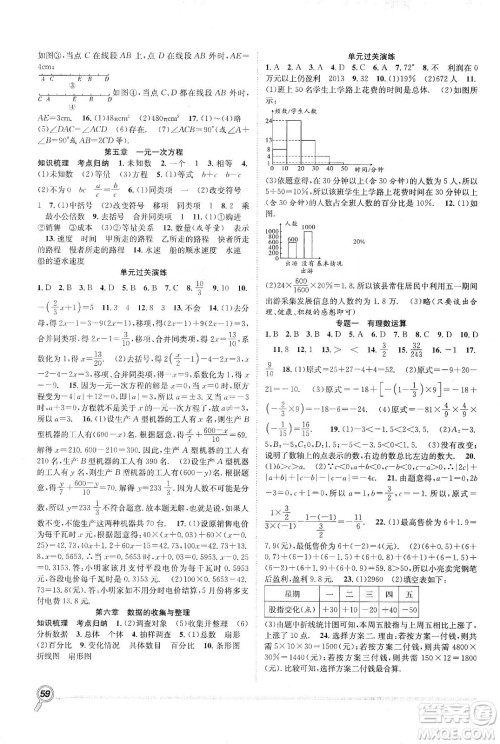 合肥工业大学出版社2020宏龙寒假学期总复习赢在假期七年级数学北师大版答案 合肥工业大学出版社2020宏龙寒假学期总复习赢在假期七年级数学北师大版答案