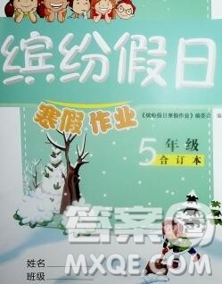 内蒙古少年儿童出版社2020年缤纷假日寒假作业五年级合订本答案