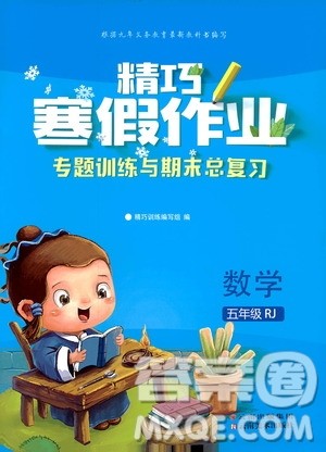 云南美术出版社2020精巧寒假作业专题训练与期末总复习五年级数学人教版答案