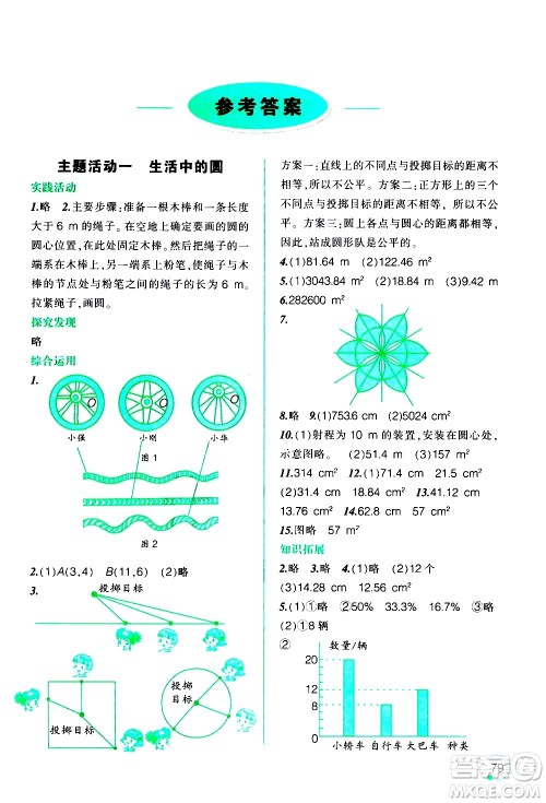辽宁师范大学出版社2020年寒假乐园六年级数学北师版参考答案 辽宁师范大学出版社2020年寒假乐园六年级数学北师版参考答案