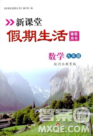 北京教育出版社2020新课堂假期生活寒假用书九年级数学河北教育版答案