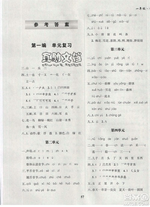 2020年快乐之星假期培优寒假一年级语文人教版参考答案 2020年快乐之星假期培优寒假一年级语文人教版参考答案