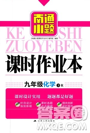 江苏人民出版社2020南通小题课时作业本九年级化学下册人教版答案