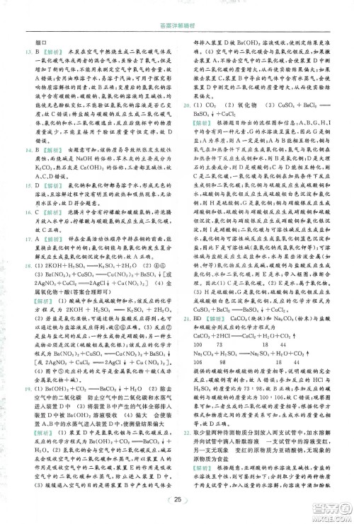 云南美术出版社2020亮点给力提优课时作业本九年级化学下册人教版答案 云南美术出版社2020亮点给力提优课时作业本九年级化学下册人教版答案