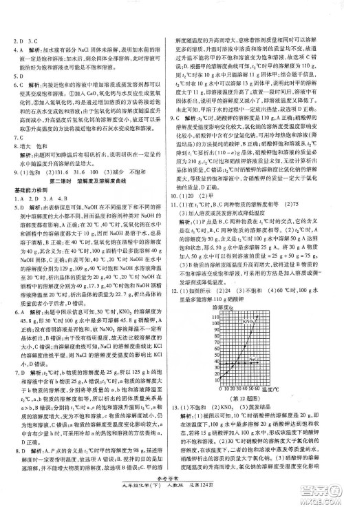 汇文图书2020卓越课堂九年级化学下册人教版答案