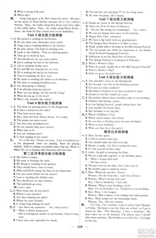 宇轩图书2020春阳光同学课时优化作业五年级英语下册译林版江苏适用答案 宇轩图书2020春阳光同学课时优化作业五年级英语下册译林版江苏适用答案