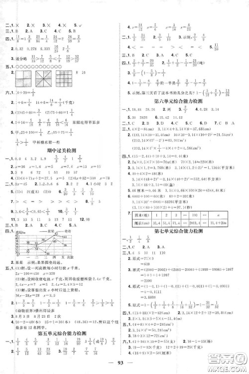 宇轩图书2020春阳光同学课时优化作业五年级数学下册苏教版答案 宇轩图书2020春阳光同学课时优化作业五年级数学下册苏教版答案