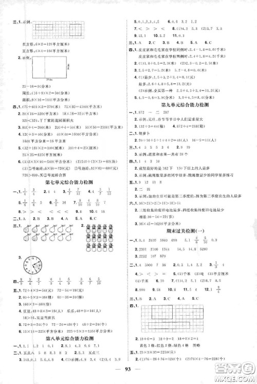 宇轩图书2020春阳光同学课时优化作业三年级数学下册苏教版答案 宇轩图书2020春阳光同学课时优化作业三年级数学下册苏教版答案