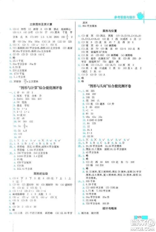 东南大学出版社2020名师点拨培优训练六年级数学下册江苏版答案