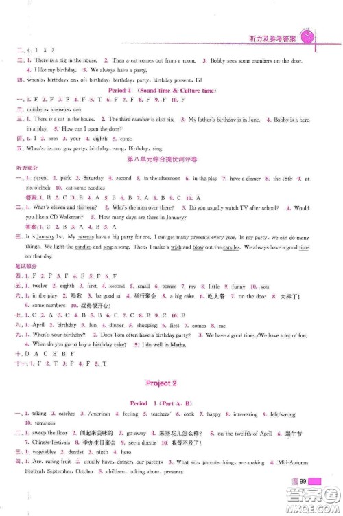 东南大学出版社2020名师点拨培优训练五年级英语下册江苏版答案 东南大学出版社2020名师点拨培优训练五年级英语下册江苏版答案