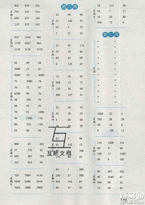 2020年经纶学典口算达人三年级数学下册江苏版答案