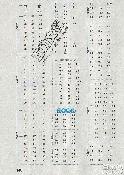 2020年经纶学典口算达人三年级数学下册江苏版答案