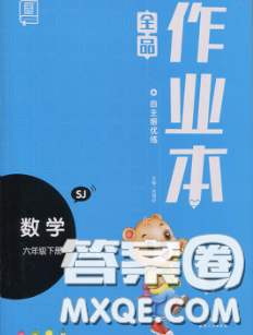 天津人民出版社2020新版全品作业本六年级数学下册苏教版答案