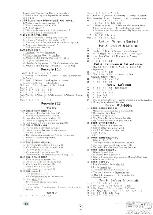 钟书金牌2020年非常1+1一课一练五年级下册英语RPEP版人教版参考答案 钟书金牌2020年非常1+1一课一练五年级下册英语RPEP版人教版参考答案