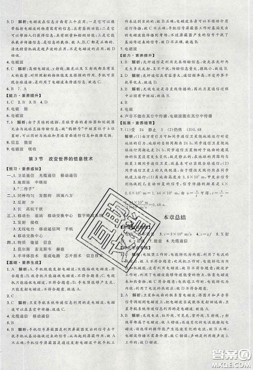 2020春优加学案课时通九年级物理下册教科版JK河北专用答案 2020春优加学案课时通九年级物理下册教科版JK河北专用答案