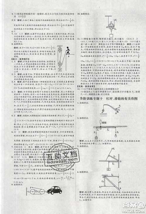 2020春优加学案课时通八年级物理下册教科版JK河北专用答案